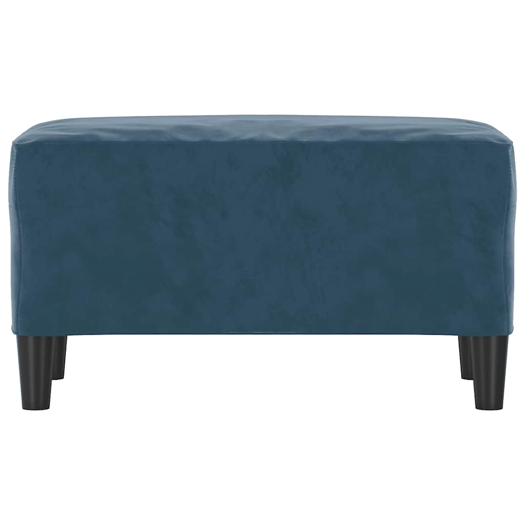 Panca Blu 70x35x41 cm in Velluto
