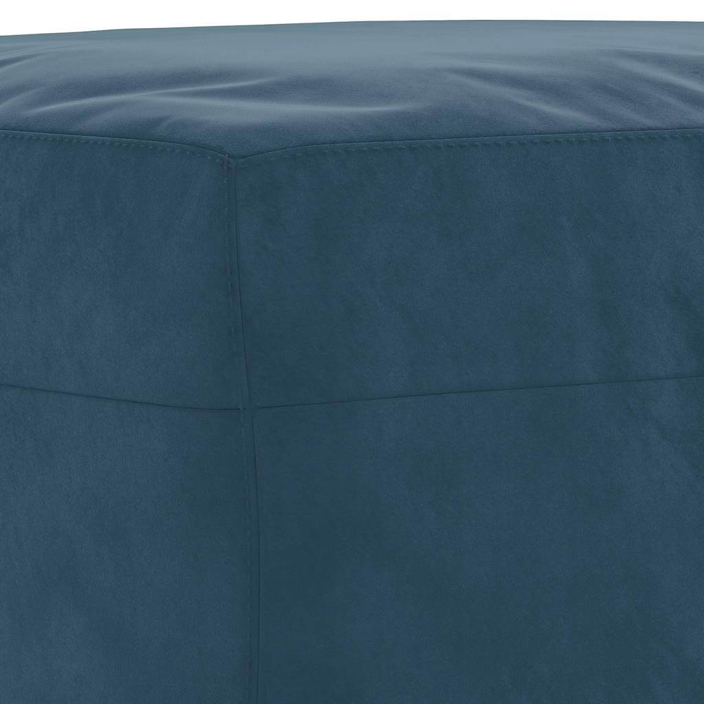 Panca Blu 70x35x41 cm in Velluto