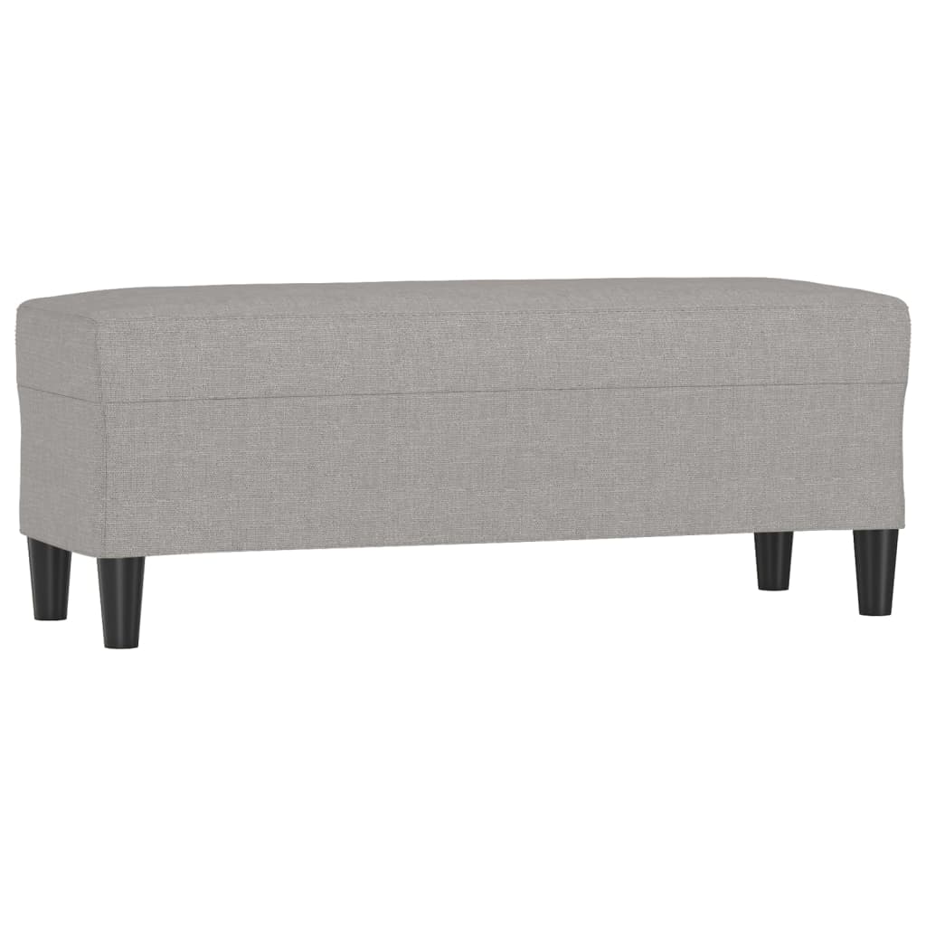 Panca Grigio chiaro 100x35x41 cm in Tessuto