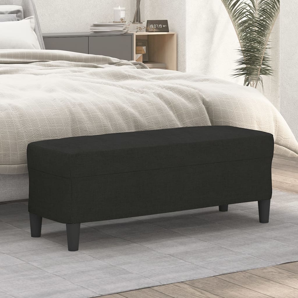 Panca Nera 100x35x41 cm in Tessuto