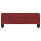 Panca Rosso Vino 100x35x41 cm in Tessuto
