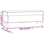 Panca Crema 100x35x41 cm in Similpelle