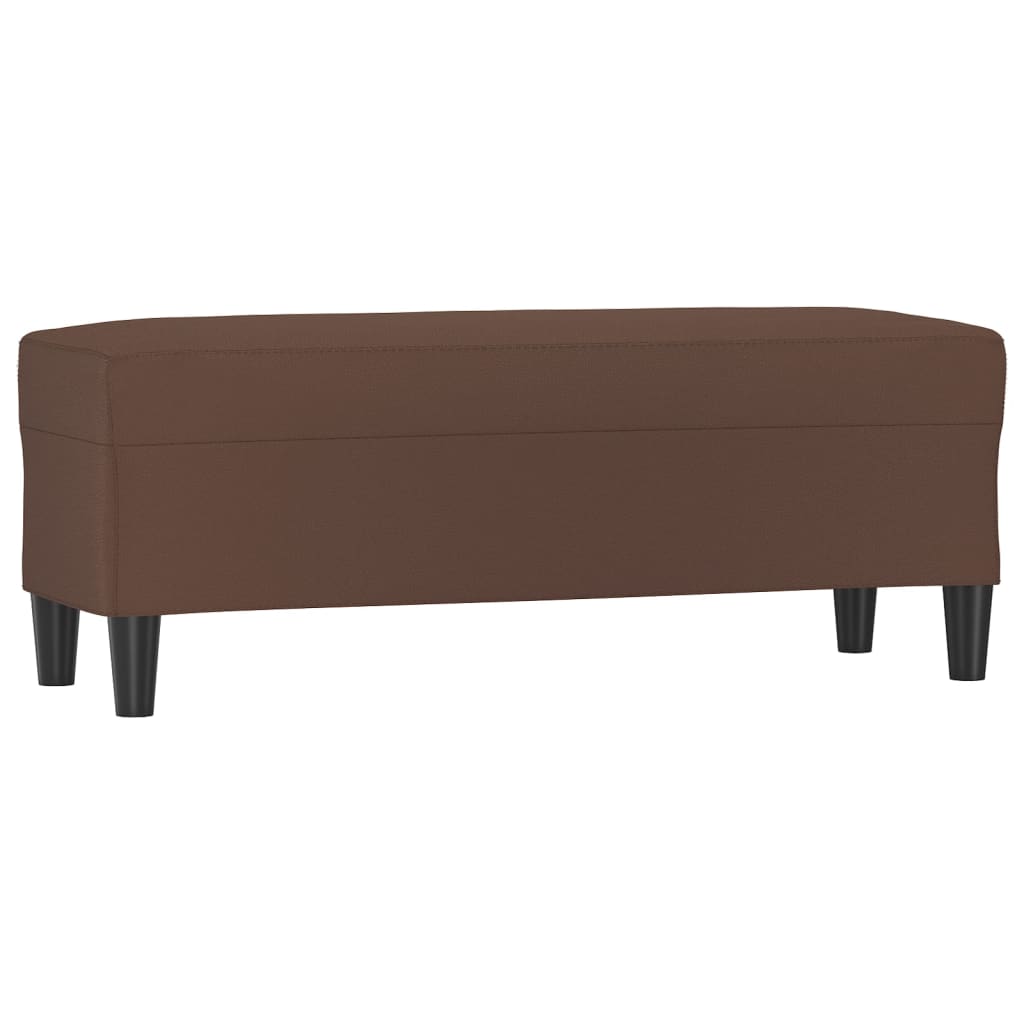 Panca Marrone 100x35x41 cm in Similpelle