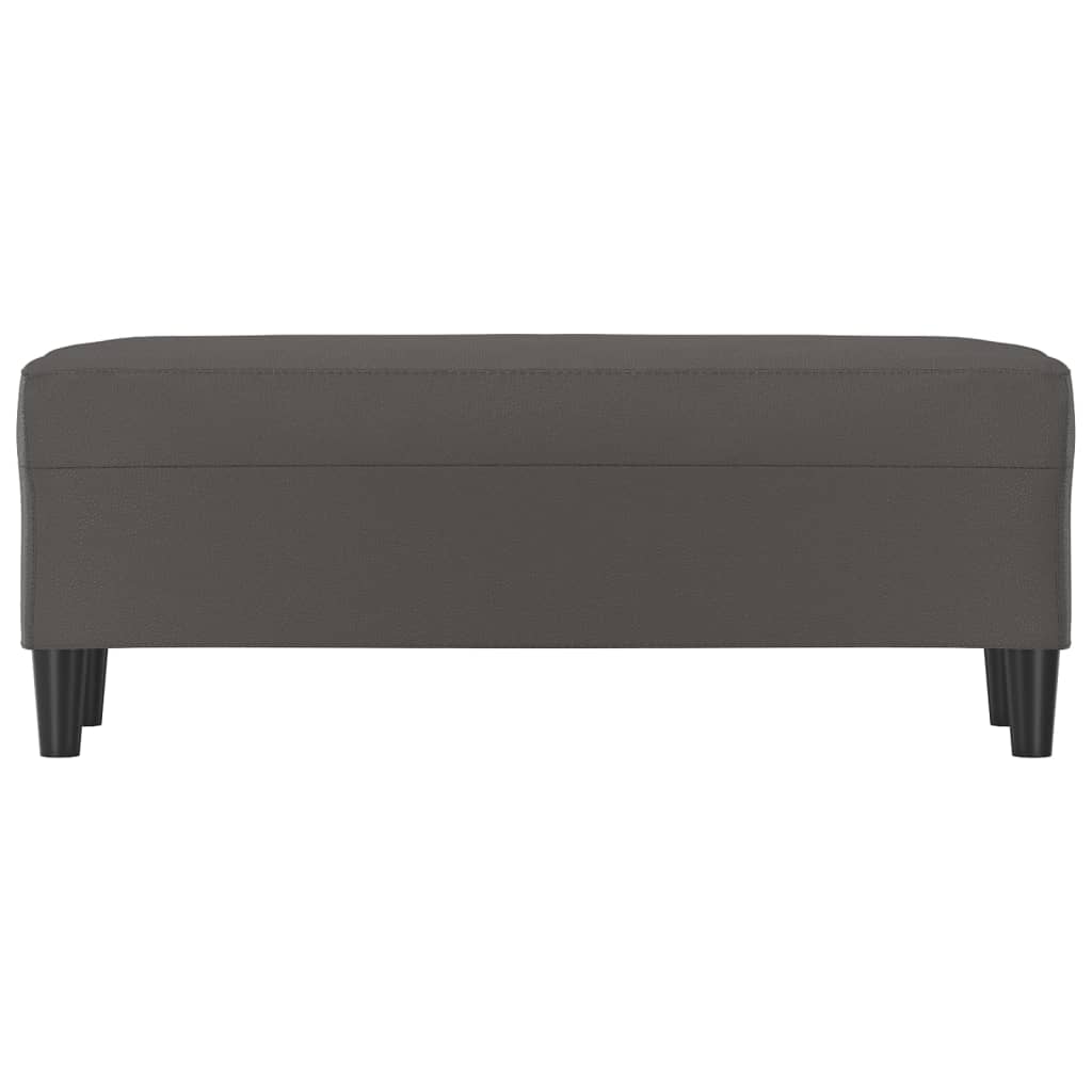 Panca Grigia 100x35x41 cm in Similpelle