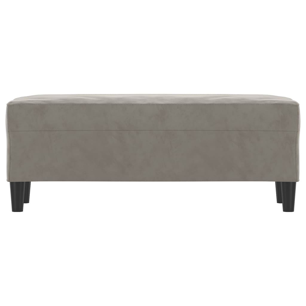 Panca Grigio chiaro 100x35x41 cm in Velluto