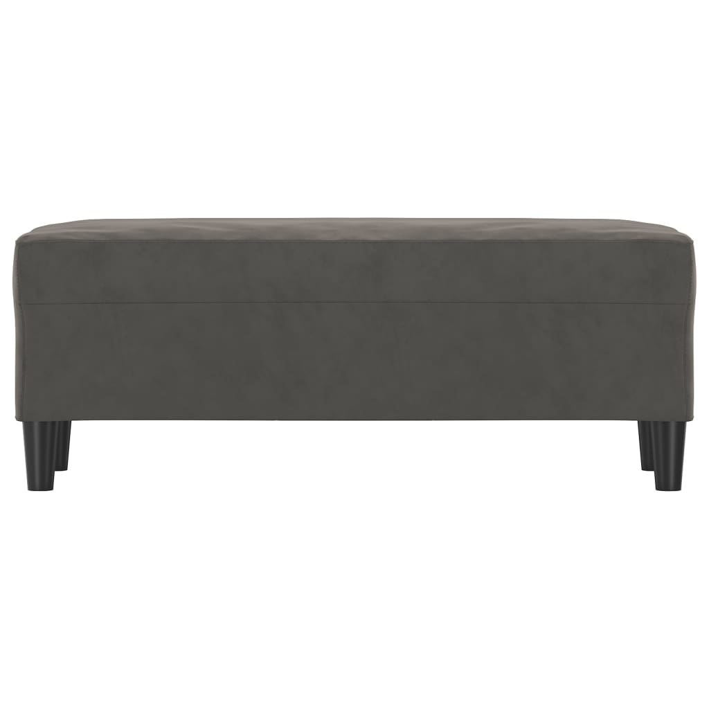 Panca Grigio Scuro 100x35x41 cm in Velluto