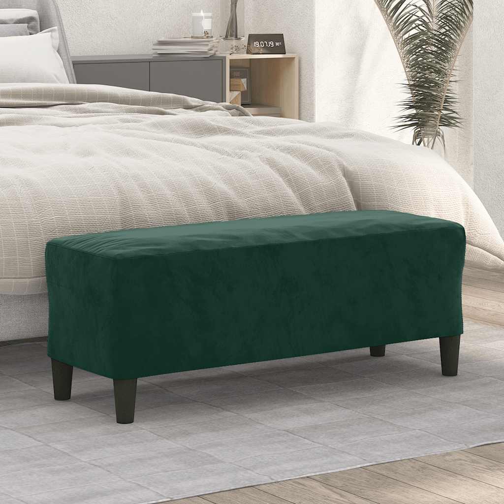 Panca Verde Scuro 100x35x41 cm in Velluto