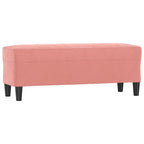 Panca rosa 100x35x41 cm in Velluto