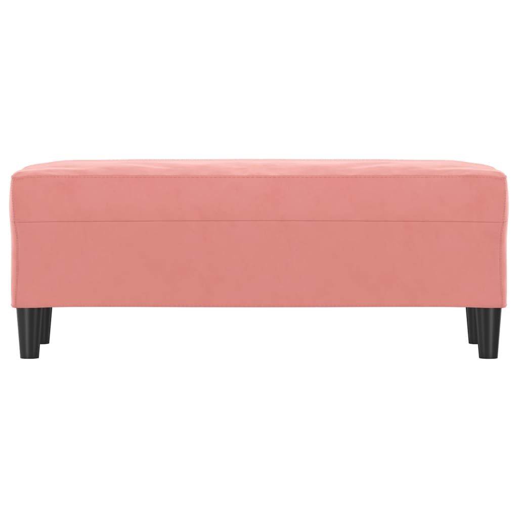 Panca rosa 100x35x41 cm in Velluto