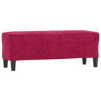Panca Rosso Vino 100x35x41 cm in Velluto