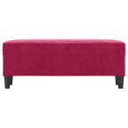 Panca Rosso Vino 100x35x41 cm in Velluto