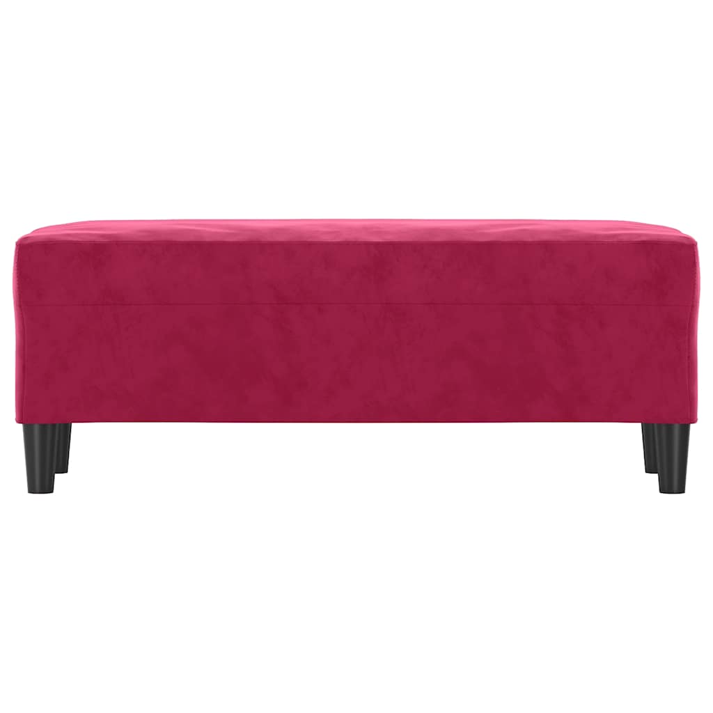 Panca Rosso Vino 100x35x41 cm in Velluto