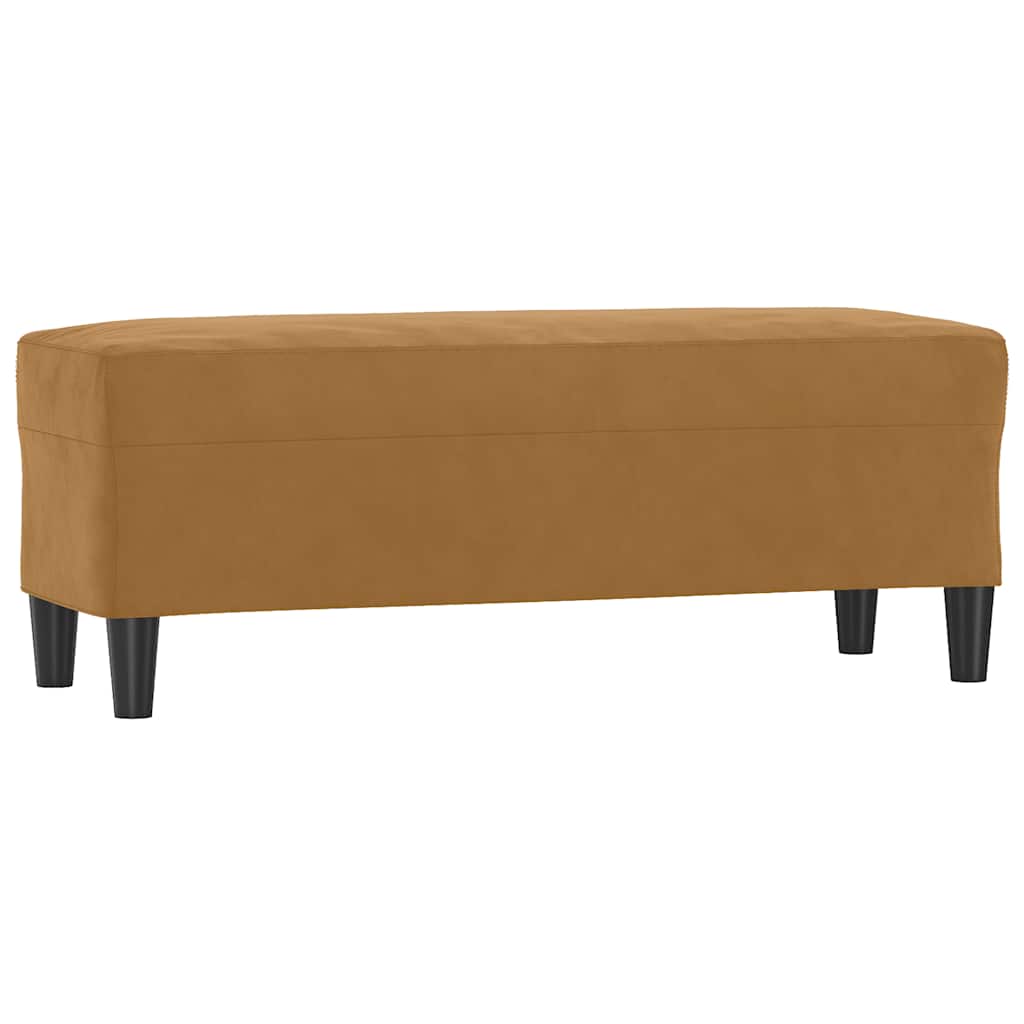 Panca marrone 100x35x41 cm in Velluto