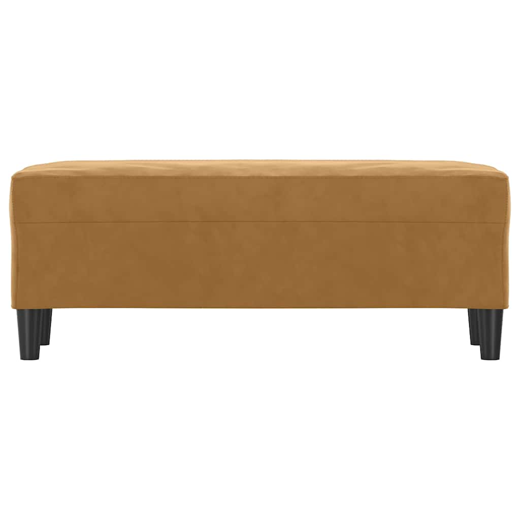 Panca marrone 100x35x41 cm in Velluto