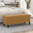Panca marrone 100x35x41 cm in Velluto