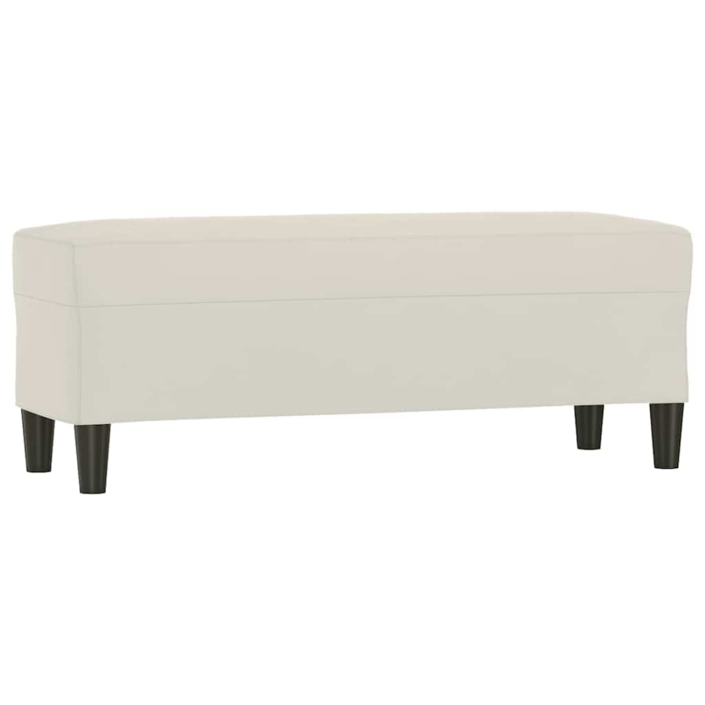 Panca crema 100x35x41 cm in Velluto