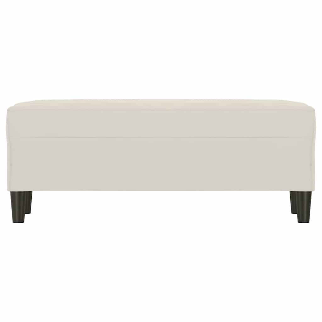 Panca crema 100x35x41 cm in Velluto