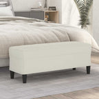 Panca crema 100x35x41 cm in Velluto