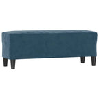 Panca Blu 100x35x41 cm in Velluto