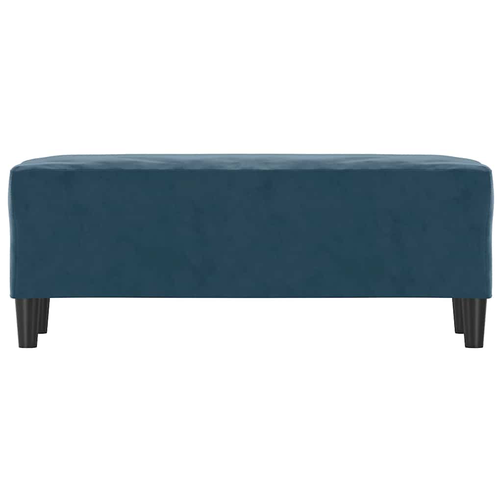 Panca Blu 100x35x41 cm in Velluto