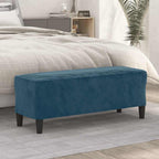 Panca Blu 100x35x41 cm in Velluto