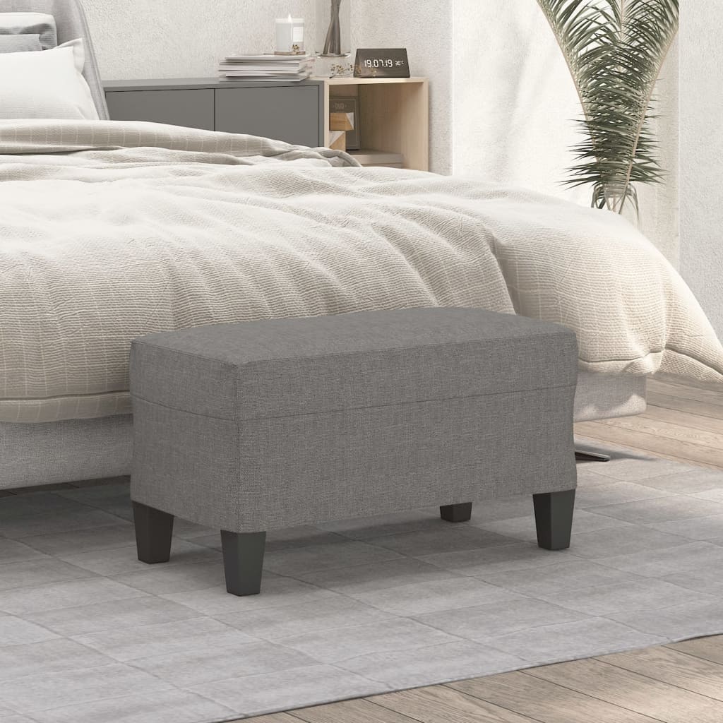 Panca Grigio Scuro 70x35x41 cm in Tessuto