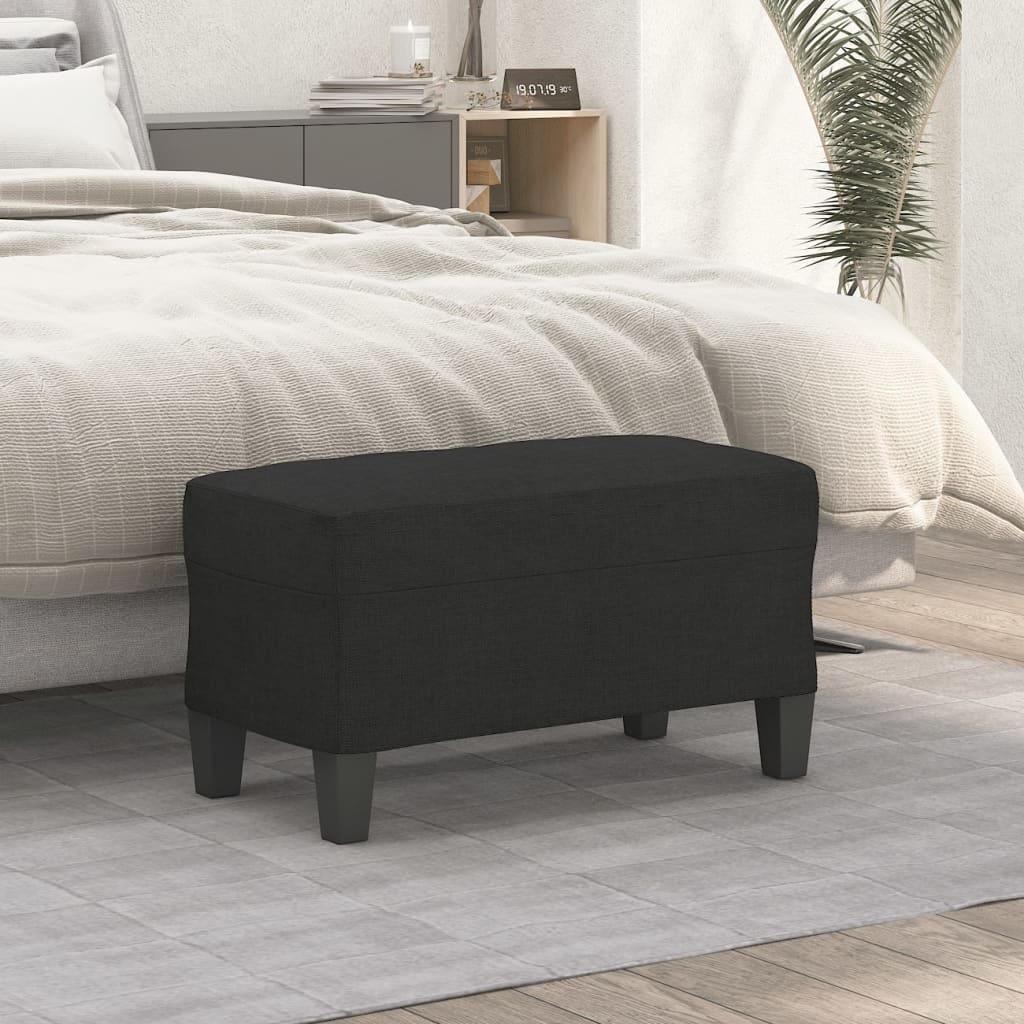 Panca Nero 70x35x41 cm in Tessuto