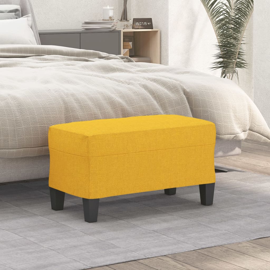 Panca Giallo Chiaro 70x35x41 cm in Tessuto