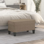 Panca tortora 70x35x41 cm in Tessuto