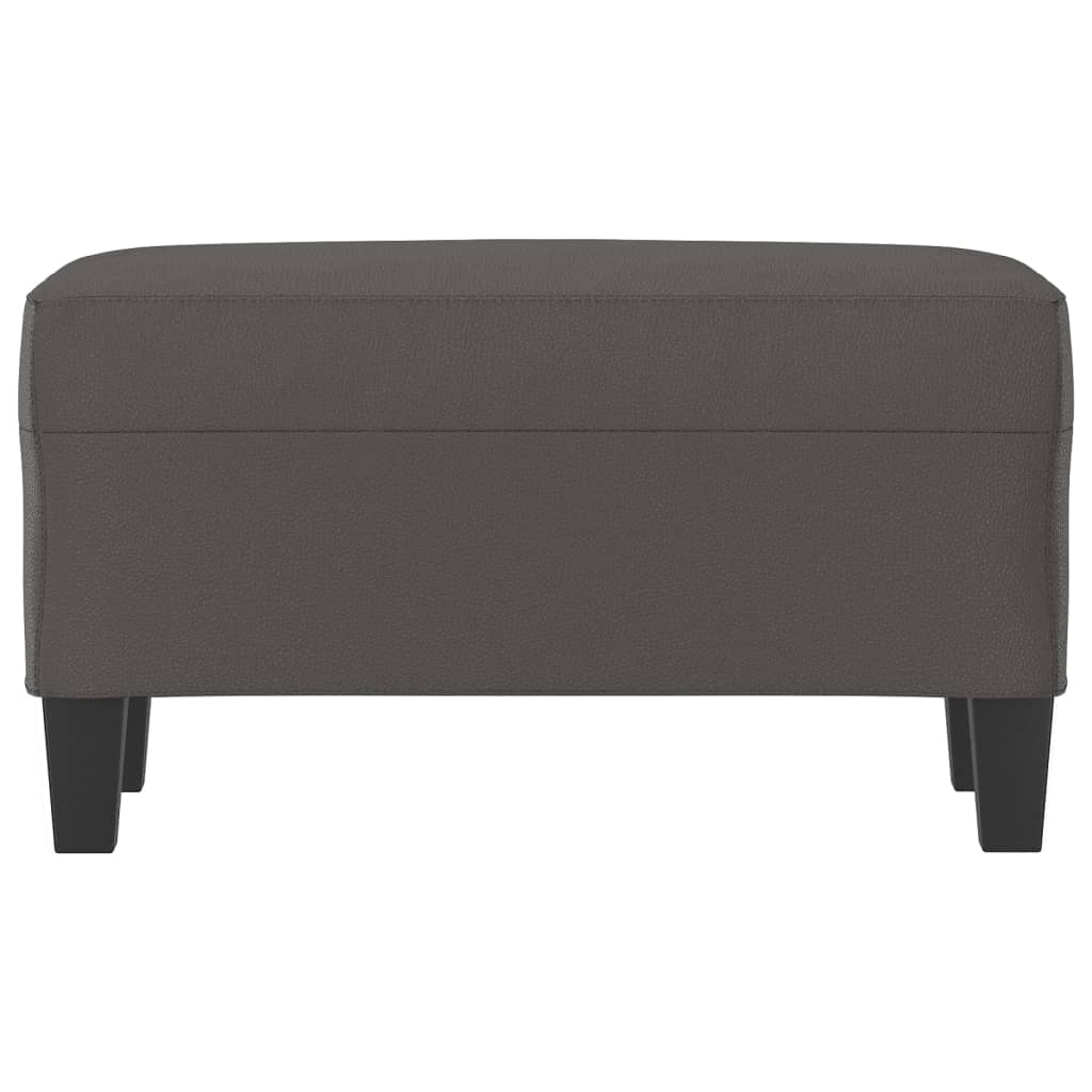 Panca Grigia 70x35x41 cm in Similpelle