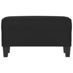 Panca Nera 70x35x41 cm in Microfibra
