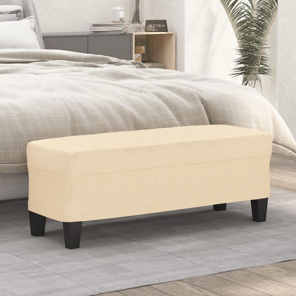 Panca Crema 100x35x41 cm in Tessuto