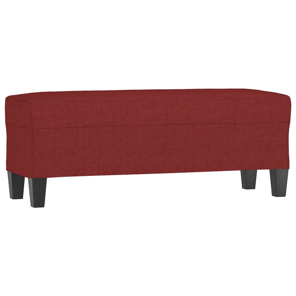 Panca Rosso Vino 100x35x41 cm in Tessuto