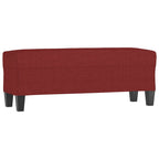 Panca Rosso Vino 100x35x41 cm in Tessuto