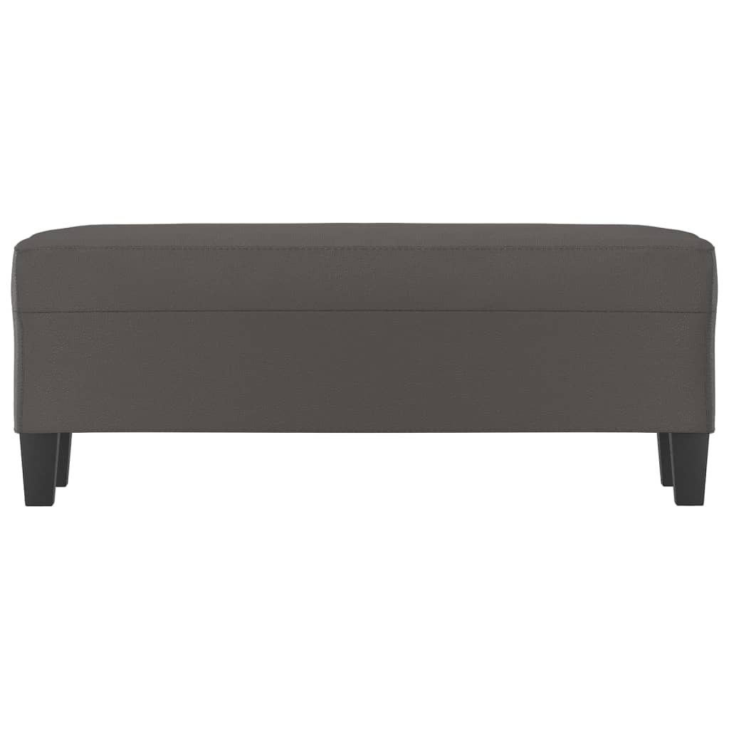 Panca Grigia 100x35x41 cm in Similpelle