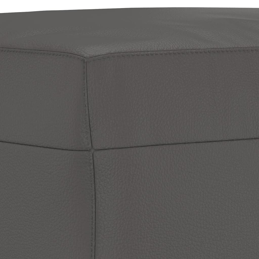 Panca Grigia 100x35x41 cm in Similpelle