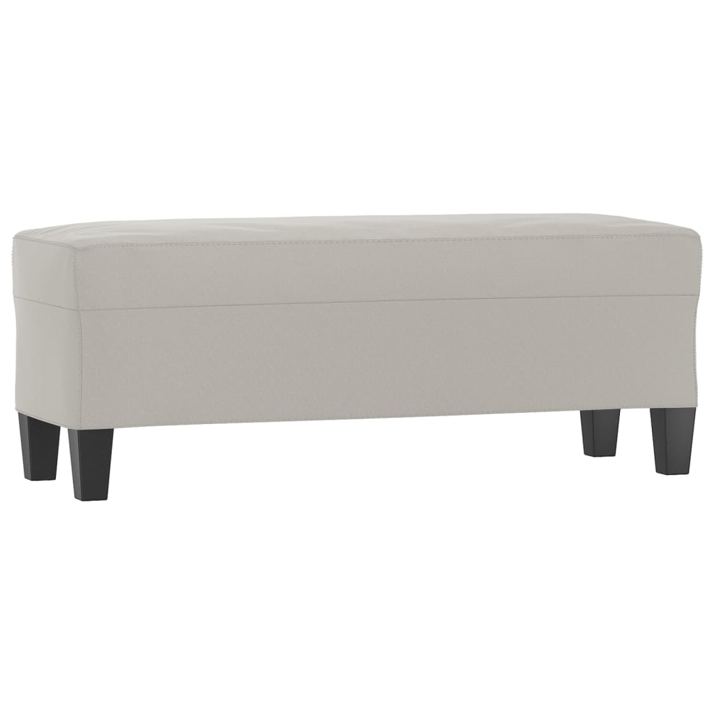 Panca Grigio Chiaro 100x35x41 cm in Microfibra