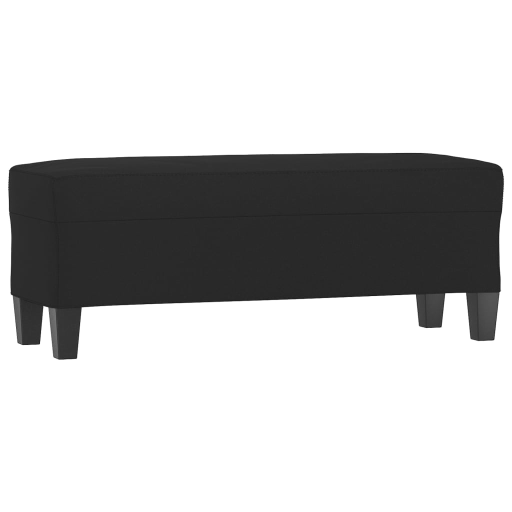 Panca Nera 100x35x41 cm in Microfibra