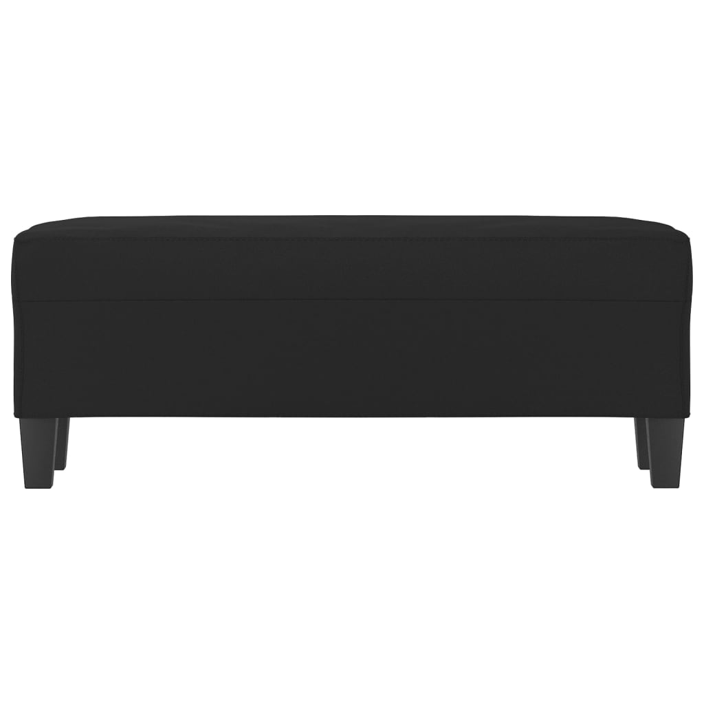 Panca Nera 100x35x41 cm in Microfibra