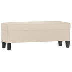 Panca crema 100x35x41 cm in Microfibra
