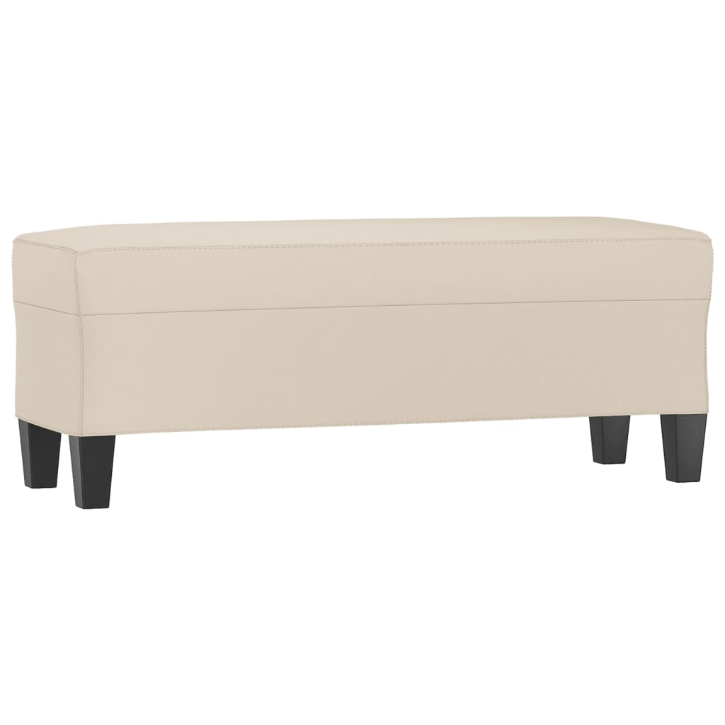 Panca crema 100x35x41 cm in Microfibra
