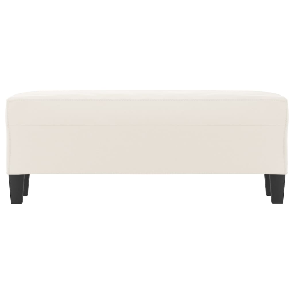 Panca beige 100x35x41 cm in Microfibra