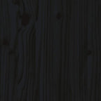 Tavolino da Salotto Nero 102x49x55 cm in Legno Massello di Pino