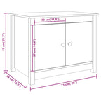 Tavolino da Salotto 71x49x55 cm in Legno Massello di Pino