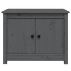 Tavolino da Salotto Grigio 71x49x55cm in Legno Massello di Pino