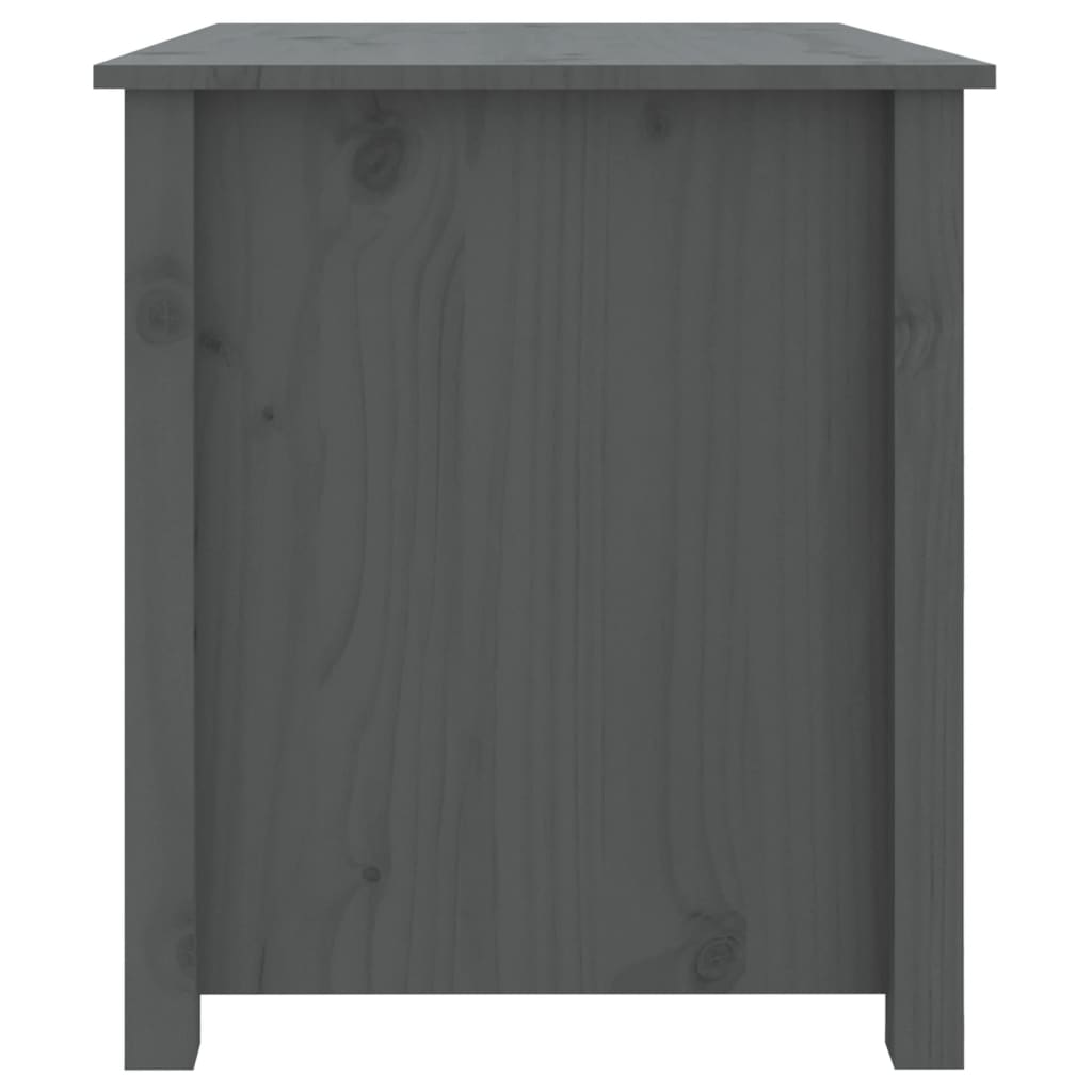 Tavolino da Salotto Grigio 71x49x55cm in Legno Massello di Pino