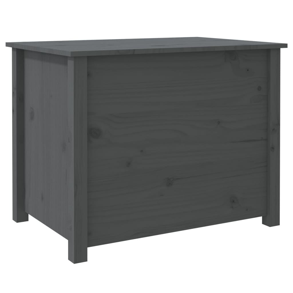 Tavolino da Salotto Grigio 71x49x55cm in Legno Massello di Pino