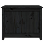 Tavolino da Salotto Nero 71x49x55cm in Legno Massello di Pino