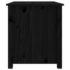 Tavolino da Salotto Nero 71x49x55cm in Legno Massello di Pino