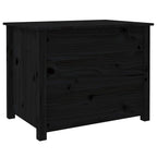 Tavolino da Salotto Nero 71x49x55cm in Legno Massello di Pino